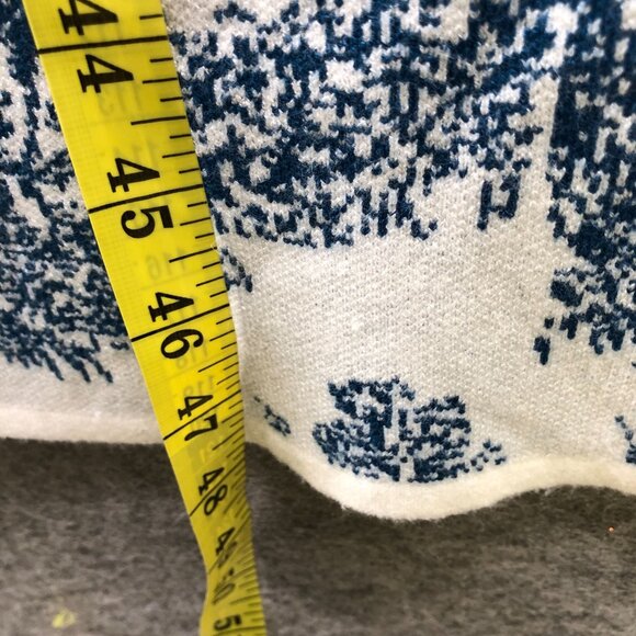 NWT Cider Toile de Jouy Knit Tank Sweater Dress 3XL White Blue Cami Midi - Picture 10 of 11